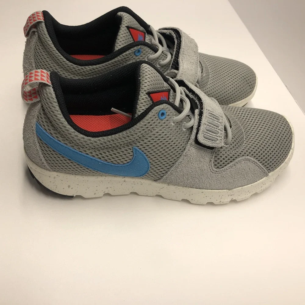 NIKE SB Trainerendor Size 9 Mens Gray Leather Canvas